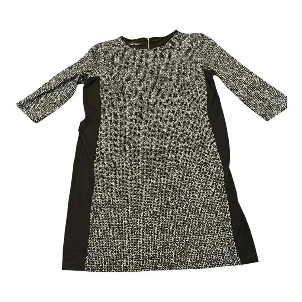 Alyx Black and Gray Midi Dress